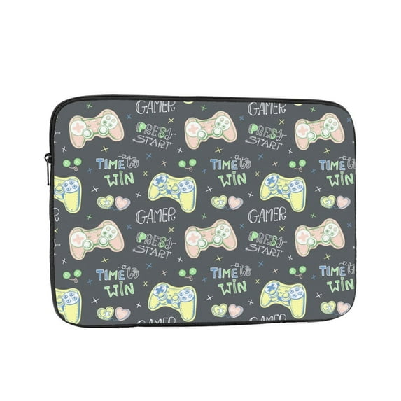 cute joystick doodles text Portable Laptop Sleeve Compatible with MacBook Air Notebook Computer Case for Men Women College School Students