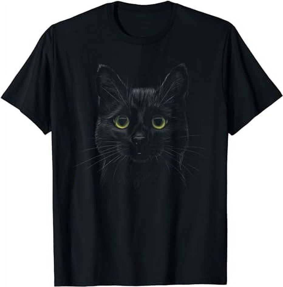 cute kitty black cat art gift for lovers cats Owner animals T-Shirt ...