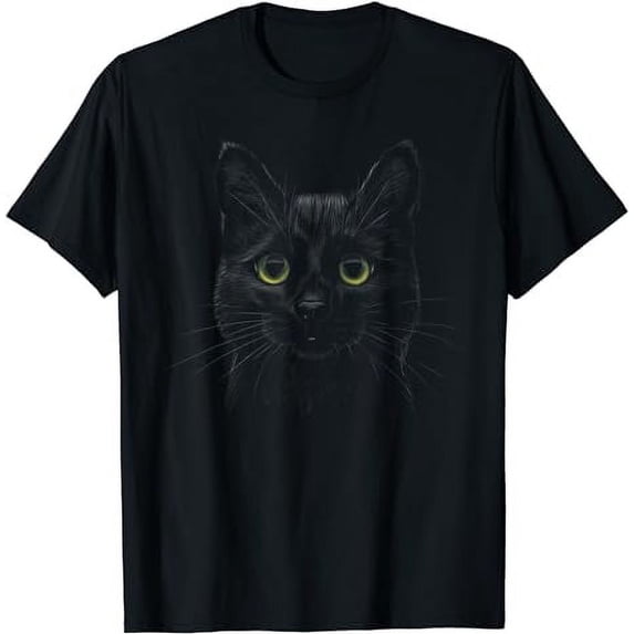 cute kitty black cat art gift for lovers cats Owner animals T-Shirt