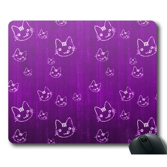 cute purple kitty cat Mouse pads Gaming Mouse Pad 9.84x7.87 inches