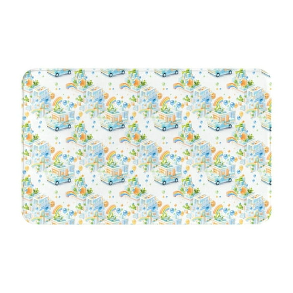 cute rainbow balloon RV Front Door Mat, Indoor Mats for Bedroom Bathroom Kitchen, Floor Mat Non-Slip, Soft Carpet Floor Cover Machine Washable Entryway Mat - 20x31.5in
