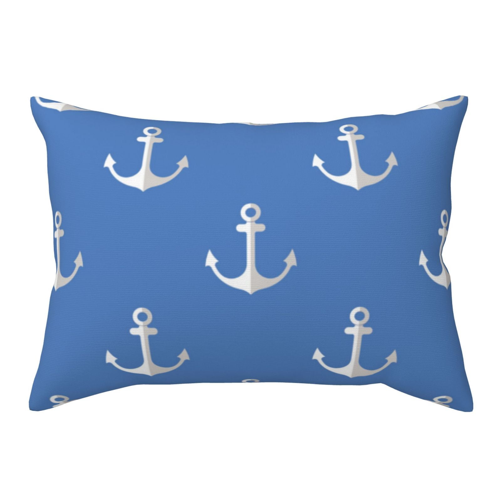 cute white Anchor blue print Pillow Cases Standard Size, Super Soft