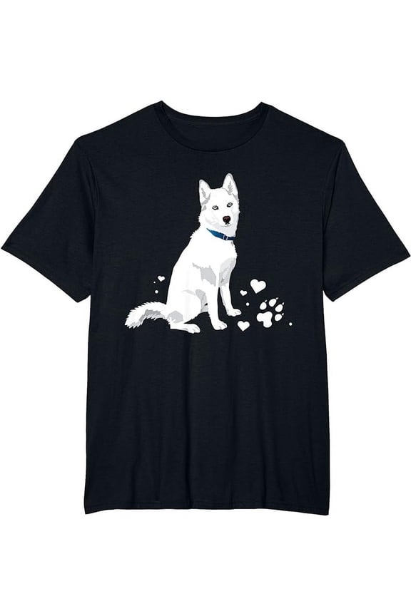 cute white Siberian Husky - sweet white Snow dog T-Shirt