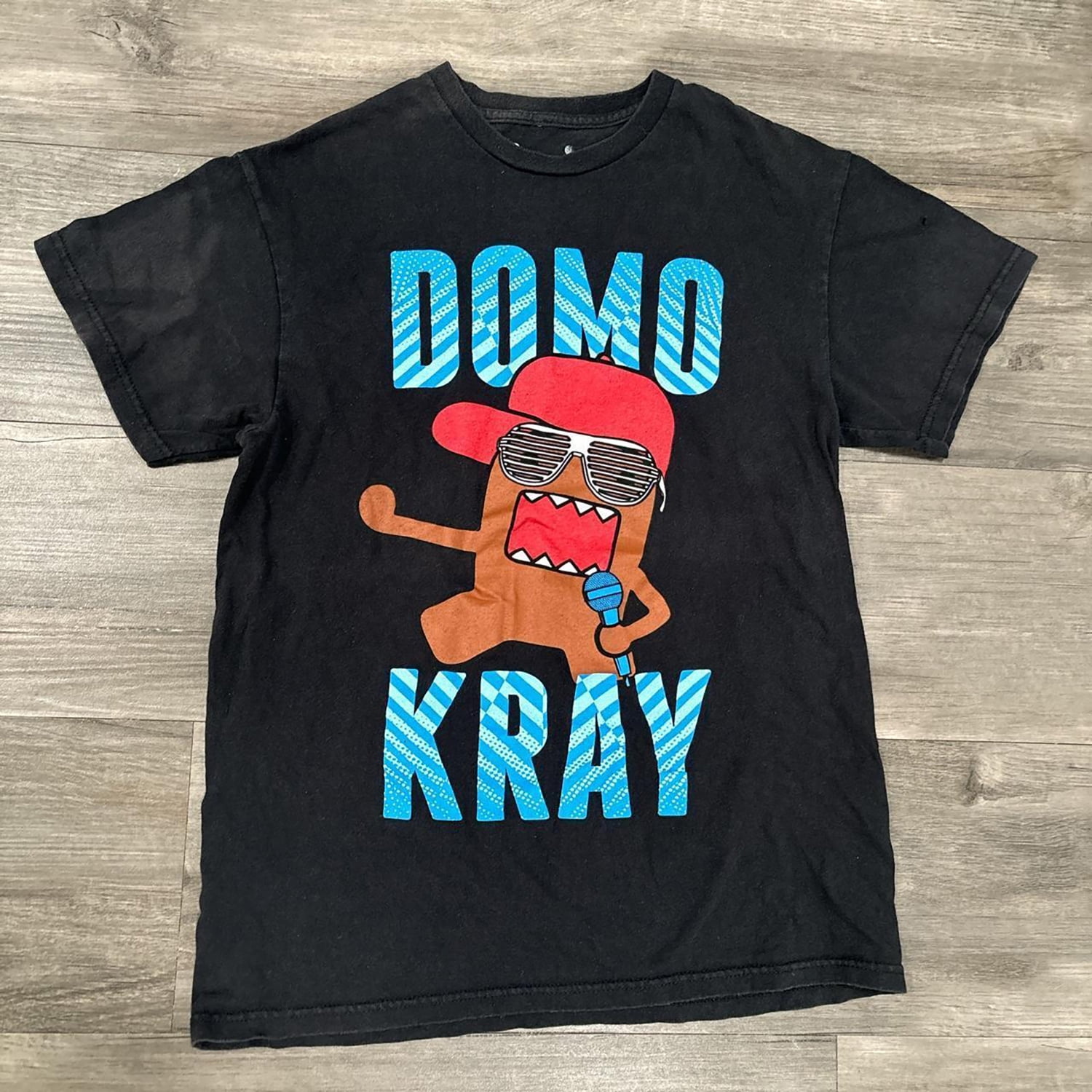 トップス Rare Goo Si DOMO KUN Face Tee Domo Kun Face T-Shirt, Monster Eyes mouth shirt, Cartoon