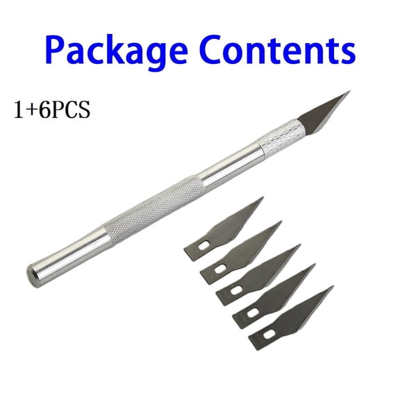 cutter Blade Cutter Non-slip Handle Arts Craft Cutting Tool Wood Paper 6 for Blades