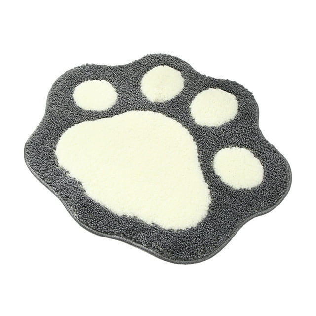 cuyhtdup Bath MatFootShaped and Dog Paw,1 PiecePremium Absorbent