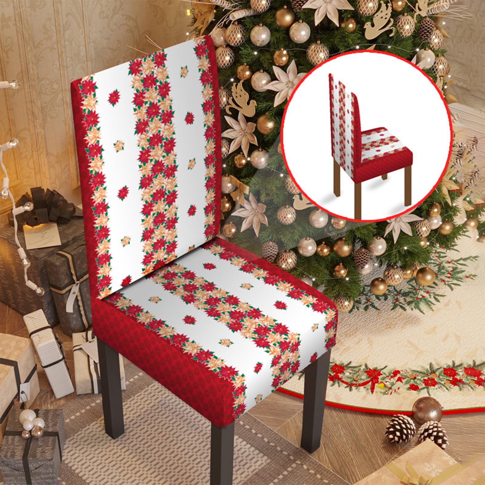 cuyhtdup Chair Case,Christmas Dining Room Chair Covers,Stretch Chair