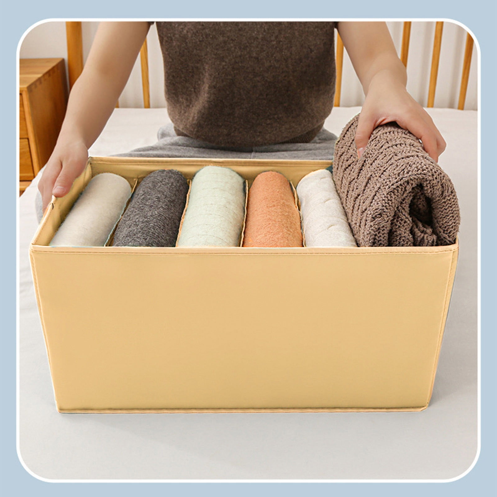cuyhtdup Clothes Drawer Organizer - Cuyhtdup Clothes Drawer Organizer Closet Divider Space Saving Folding Storage Box Underwear Bras Accessories Sturdy Non Woven Fabric 6 Compartments 1 F1d3d310 2ab1 4793 Add1 Fe76c6421330.f297f0504b8a399b5c58924854691fe2