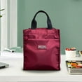 cuyhtdup Contrast Color Portable Lunch Bag with Built-In Cup Holder