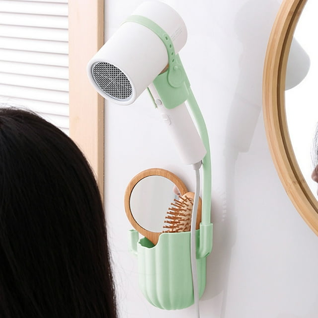 cuyhtdup Home Bathroom Punch Cactus Hair Dryer Bracket Functional Wall