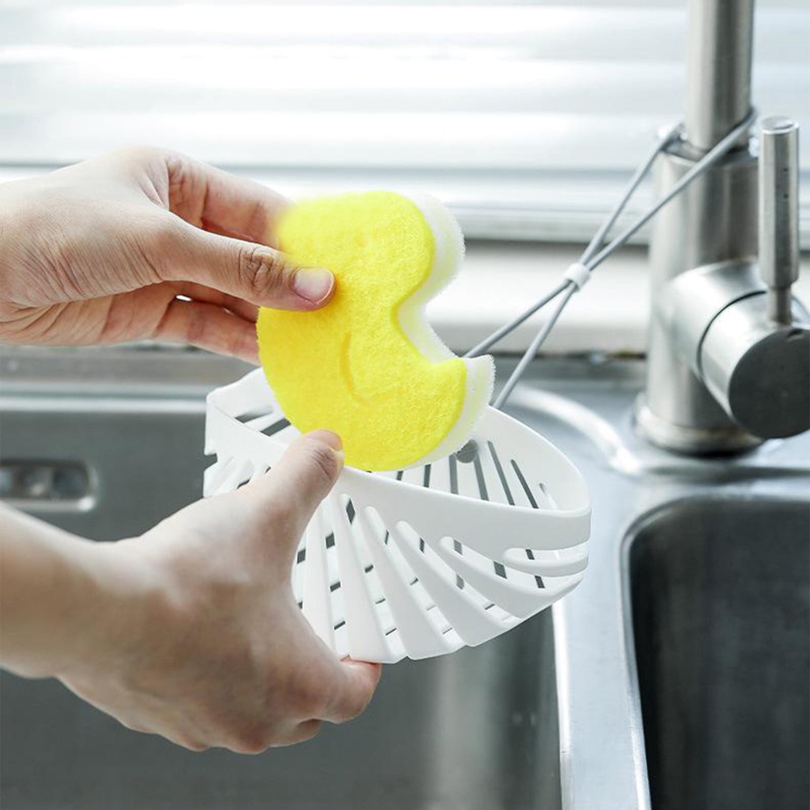 cuyhtdup Kitchen Sponge Holders Hanging Washing Sink Storage Basket