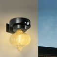 cuyhtdup Solar Fence Light with Motion Sensor Outdoor LED Wall Lamp