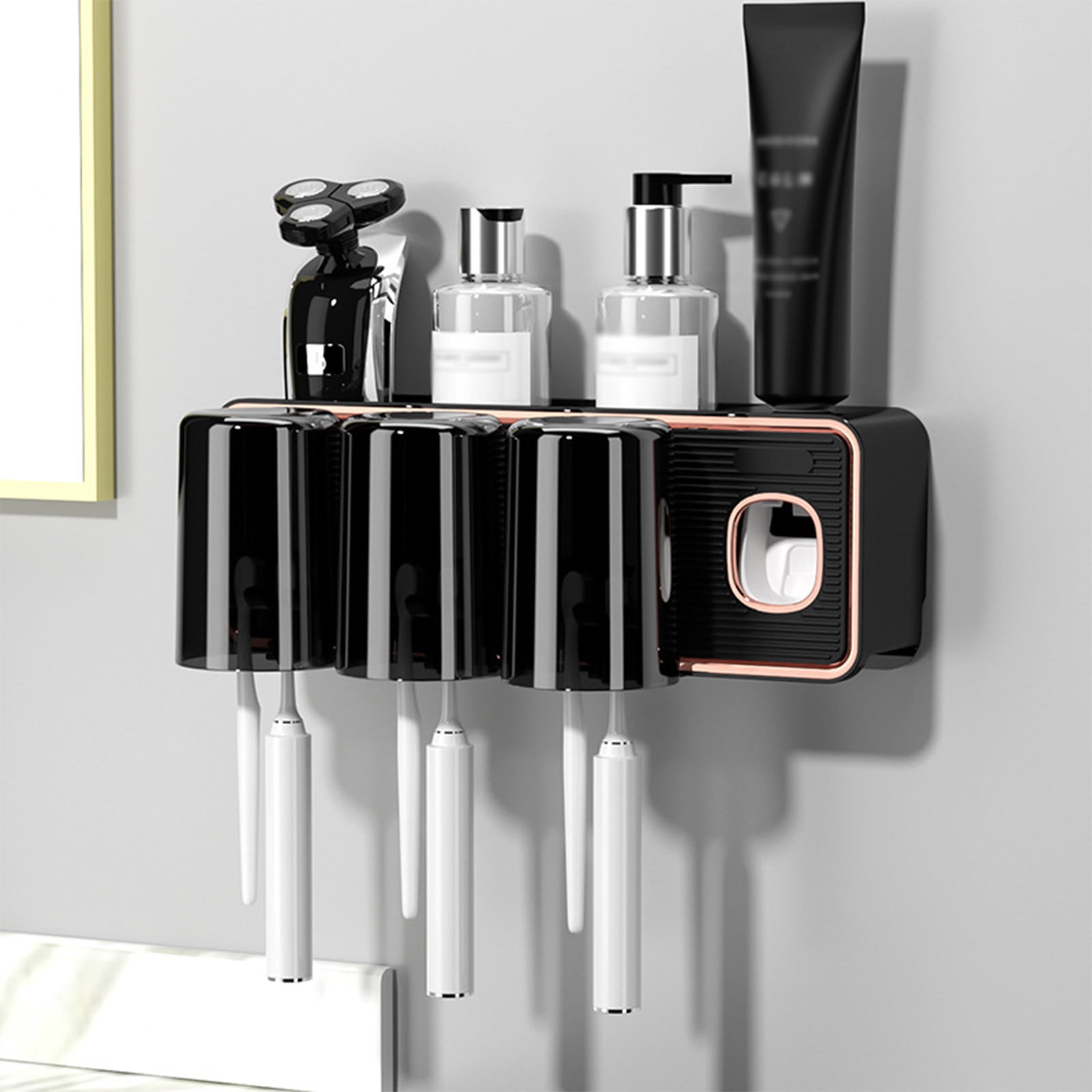 cuyhtdup Storage Rack Toothbrush Holders For Bathrooms, Toothbrush Wall ...