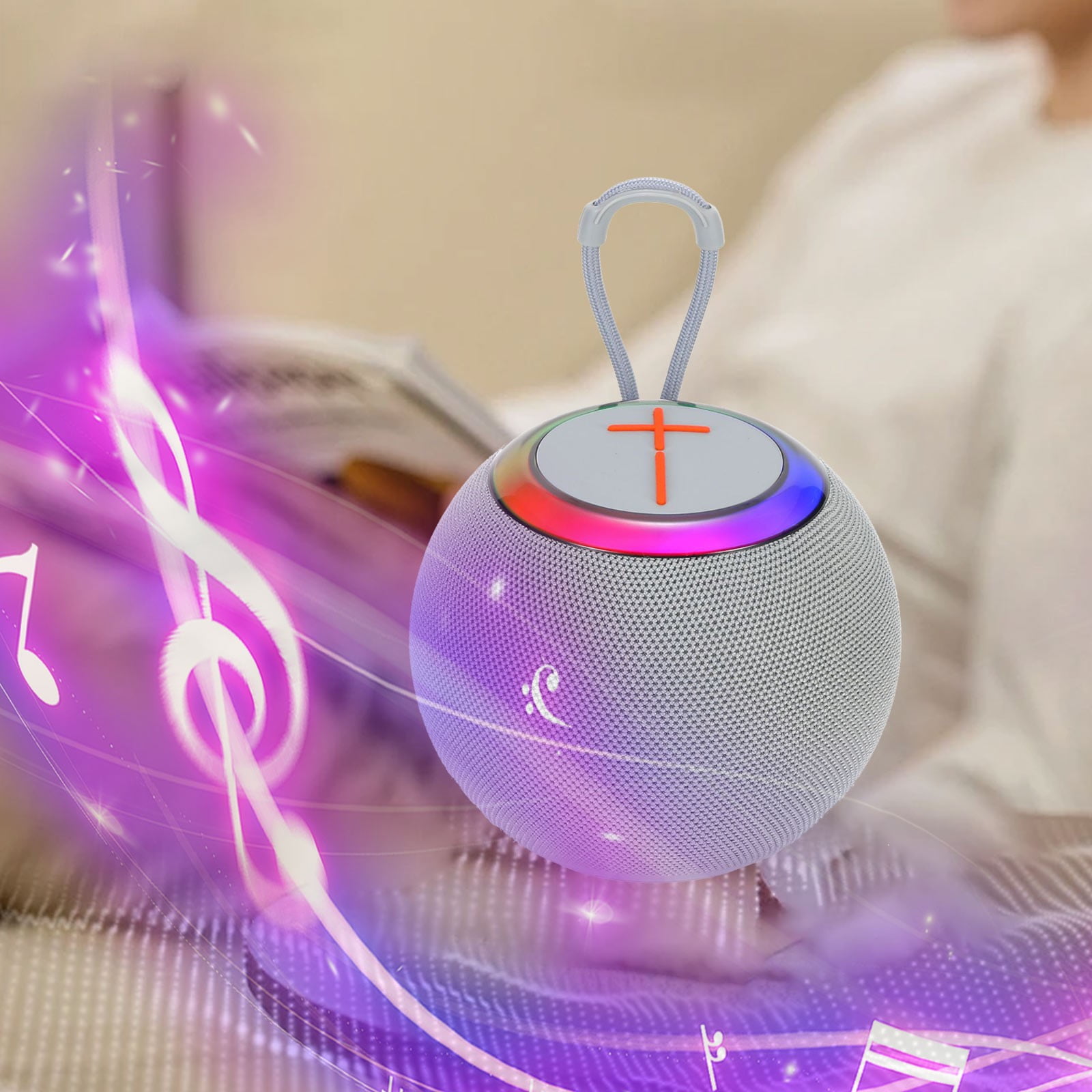 Bluetooth Party Speaker With DJ Lights – Portable 3600mAh Speaker, FM Radio, Mic Input For Gatherings