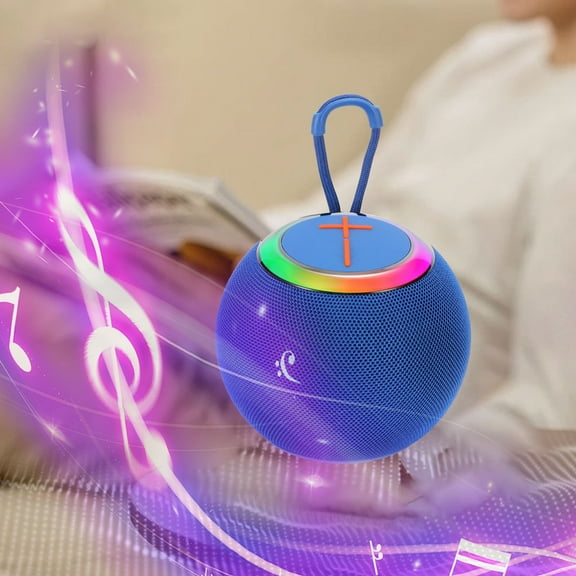 cvlncycling Clearance Bluetooth Speaker Waterproof,Computer Speakers for Laptop,Outdoor Bluetooth Speaker Wireless Colorful Light Subwoofer,for Family Gatherings and Outdoor