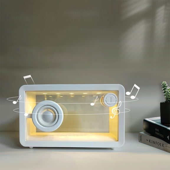 cvlncycling Clearance Bluetooth Speaker Waterproof,Computer Speakers for Laptop,Surrounding Transparent Bluetooth Speaker Dazzling Full Screen Sound System,for Family Gatherings and Outdoor
