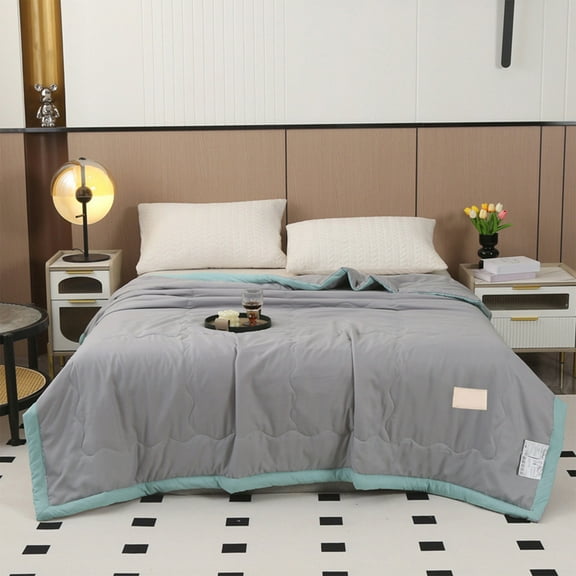 cvlncycling Quilts For Full Bed,Double Sided Cold Effect Blanket Cooler Fiber Ice Blanket,Soft Coverlet Bedding Set,Quilted Blanket,For All Season Washable