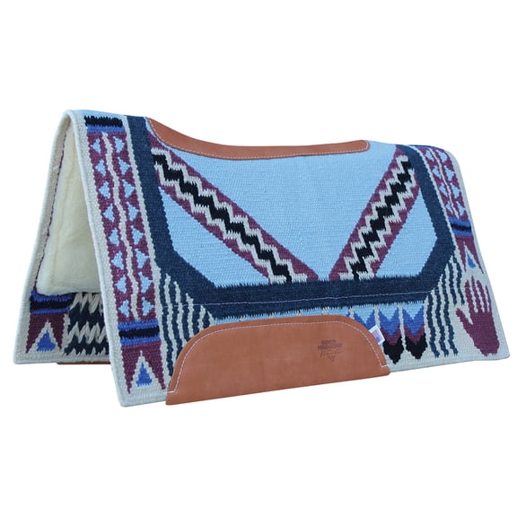 Professional's Choice Good Medicine Comfort-Fit SMX Air Ride Western Saddle Pad - New Zealand Wool & Leather Spine 30" x 34" / Cream / 1/2" Thick