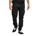 thumbnail image 1 of Buigttklop Men'S Pants,Casual Men'S Wide Leg Pants Cargo Pocket Lace-Up Casual Sweatpants Full Length Pants, 1 of 6