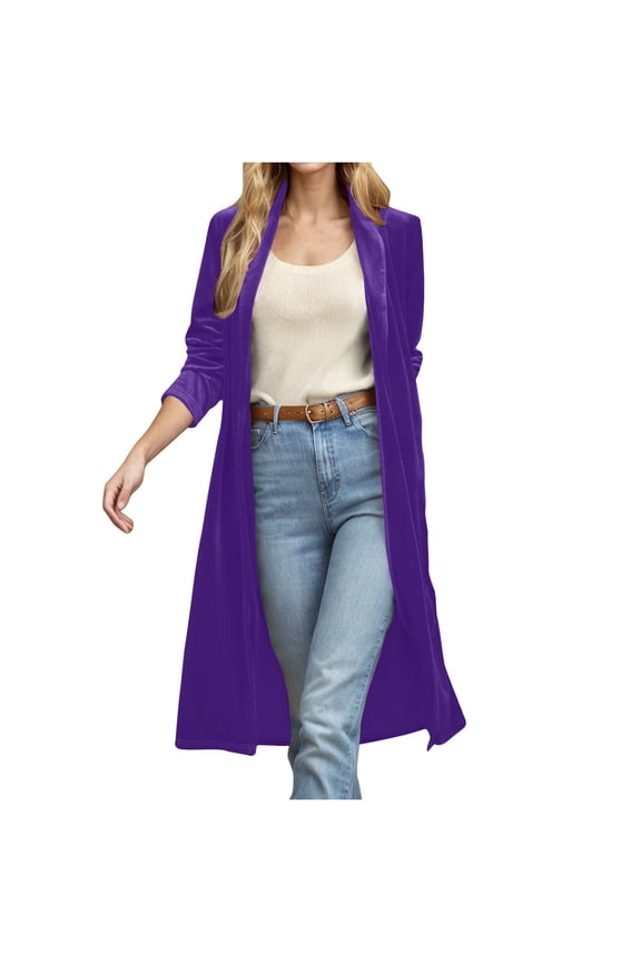 Womens Casual Long Sleeve Split Open Cardigan Knit Long Cardigan Sweaters with Pockets Fall Fashion 2024