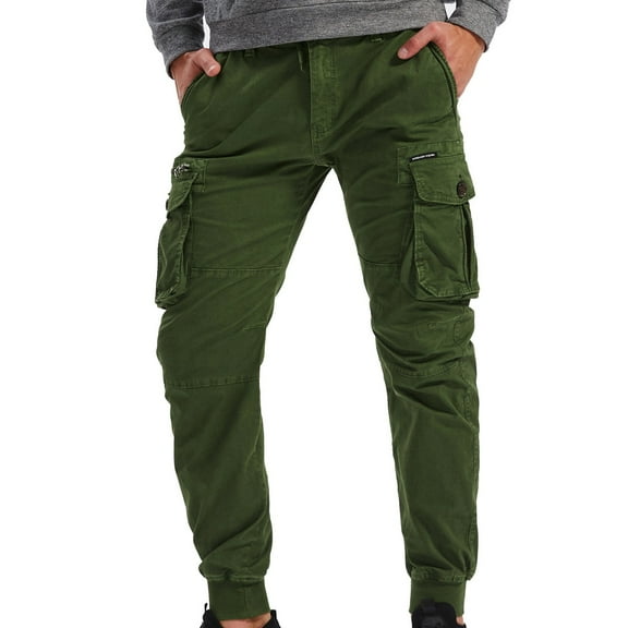 Buigttklop Men'S Pants,Men'S Casual Pure Color Outdoors Pocket Casual Pants Sweatpants