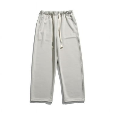 cyber and Monday Deals BUIgtTklOP No Boundaries Men's Pants Clearance,Men's Heavy Solid Color Pants Straight Leg Wide Leg Casual Sports Pants Pants