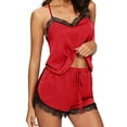 thumbnail image 1 of Buigttklop Women Satin Silk Pajamas Camisole Shorts Set, 1 of 6