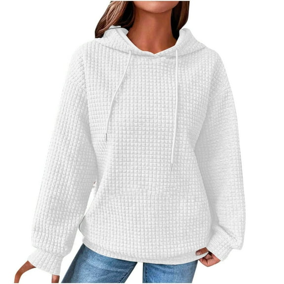 Under 10$ Buigttklop Women'S Casual Long Sleeve Round Neck Ladies Sweatshirts Tops Blouse Plain No Pockets Hoodie