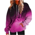 thumbnail image 1 of Under 10$ Buigttklop Women Long Sleeves Casual Hooded Printing Crewneck Pullover Sweatshirt Tops, 1 of 5