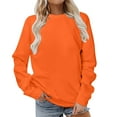 thumbnail image 1 of Under 10$ Buigttklop Women Long Sleeves Casual Shirts Color Round Neck Sweatshirt Crewneck Pullover Tunic Tops, 1 of 5