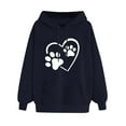 thumbnail image 1 of cyber and Monday Deals Clearance under 10$ BUIgtTklOP Women's Print Winter Hoodie Pullover Tops Long Sleeved Comfortable Sweatshirt, 1 of 4