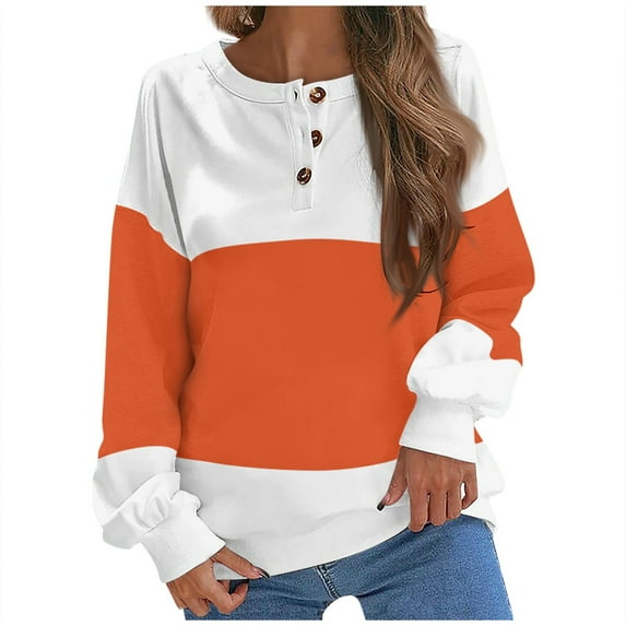 Under 10$ Buigttklop Women'S Printed Loose T-Shirt Long Sleeves Blouse Round Neck Casual Tops