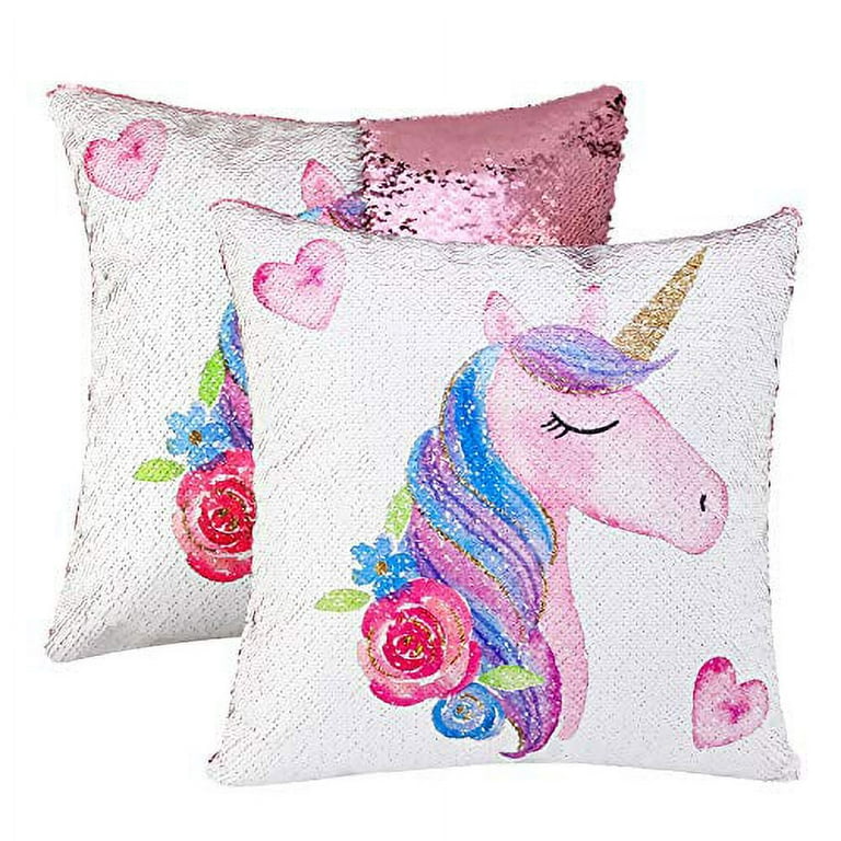 Unicorn sequin changing pillow deals
