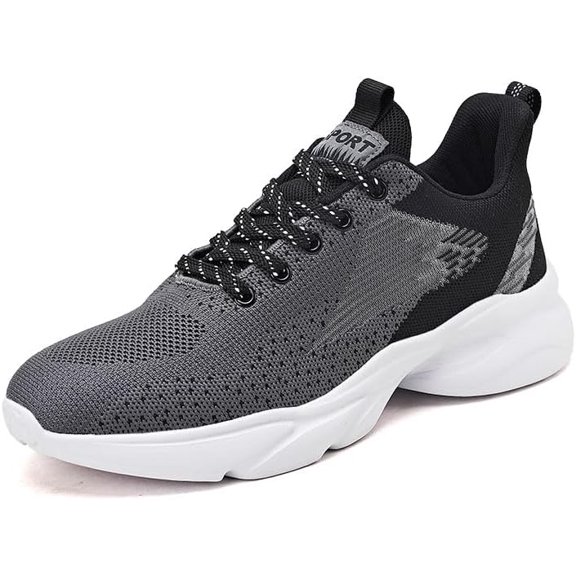cyiecw Mens Sneaker Shoes Casual Sport Mesh Sneakers Fashion Running Gym Walking Shoes Trainers Black Grey Blue
