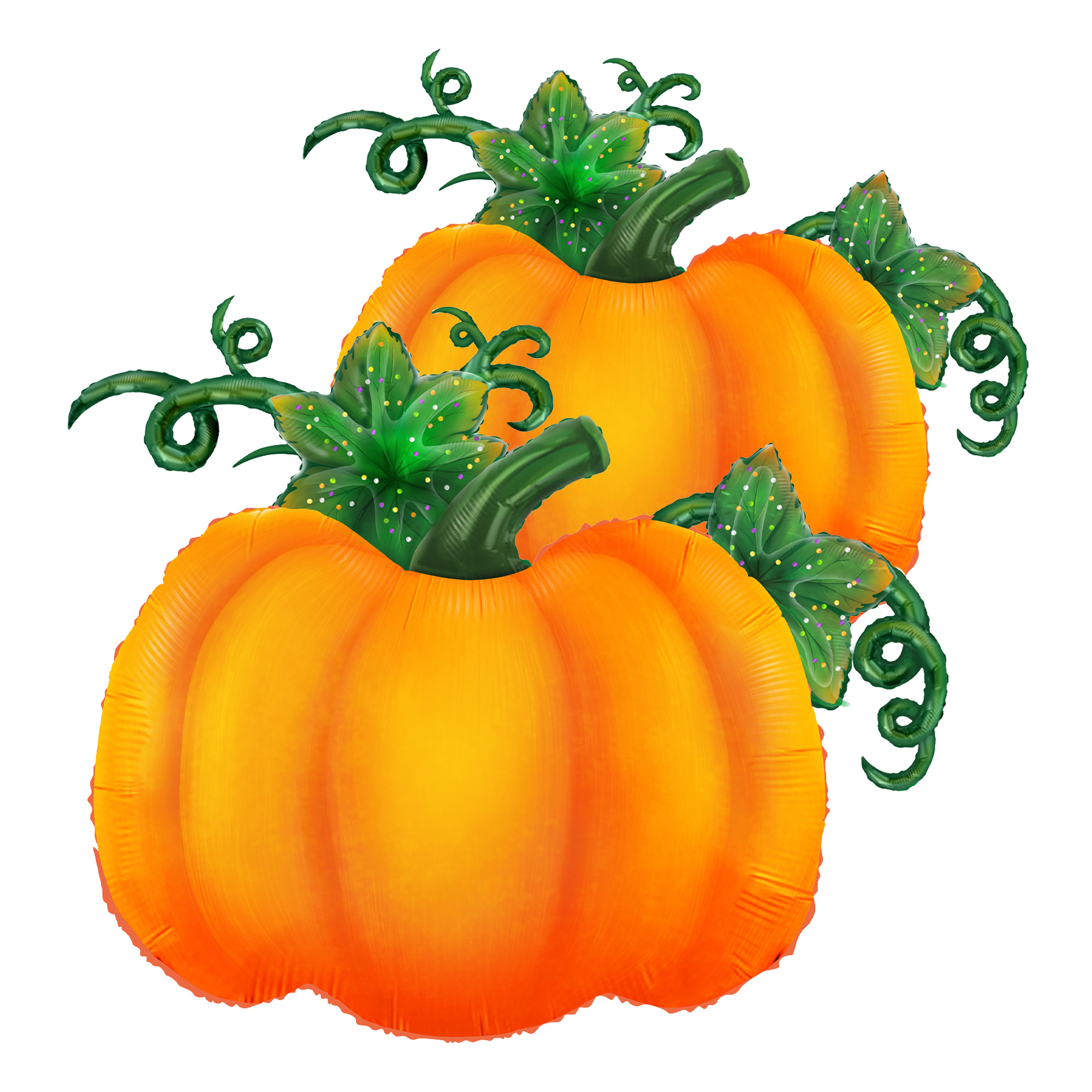 cymylar Orange Pumpkin Balloon, 27-inch Fall Harvest Thanksgiving Party Supplies (2 Pcs)