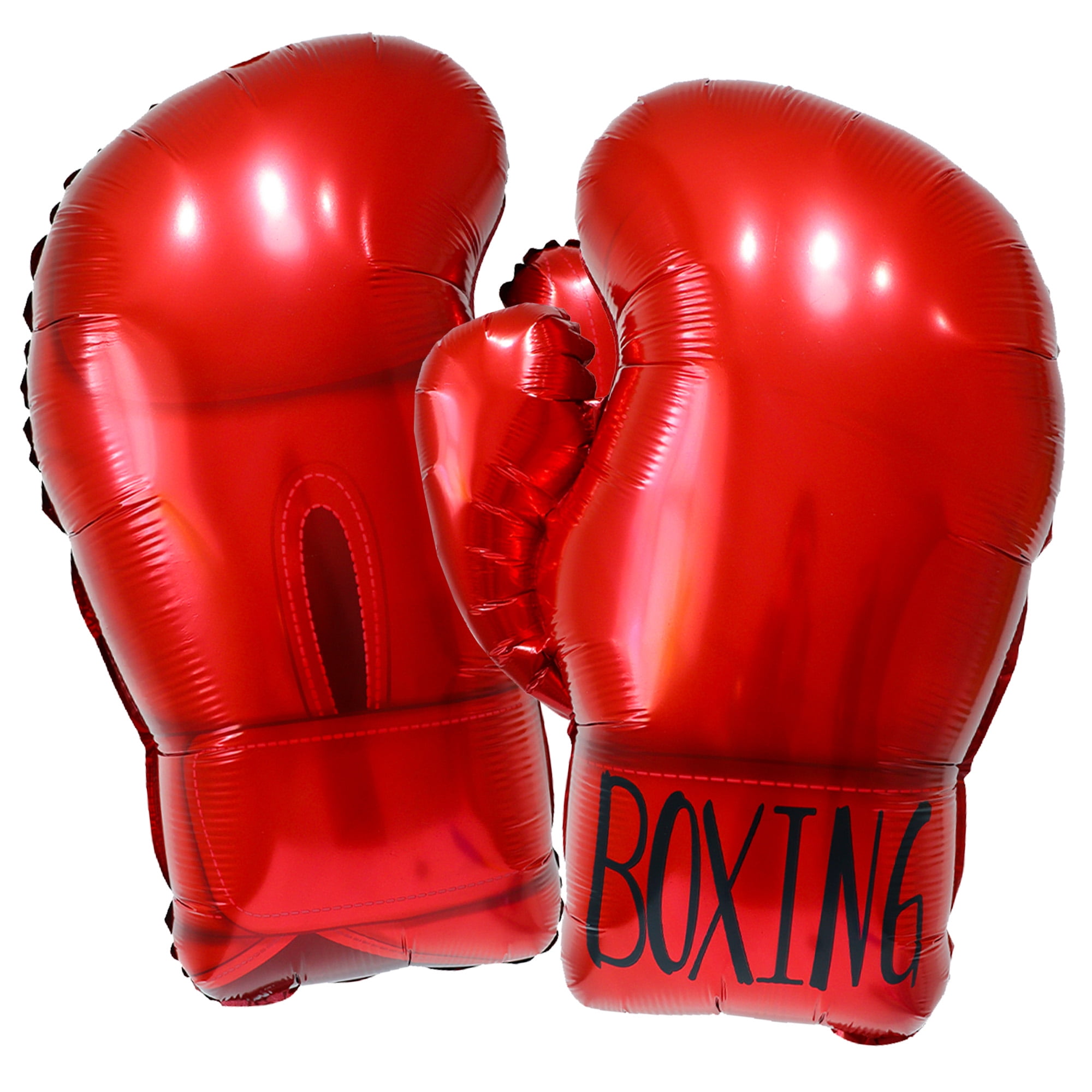 cymylar Red Boxing Gloves Foil Balloon, 26-inch Sanda Sports Themed Birthday Party Decoration(2pcs)