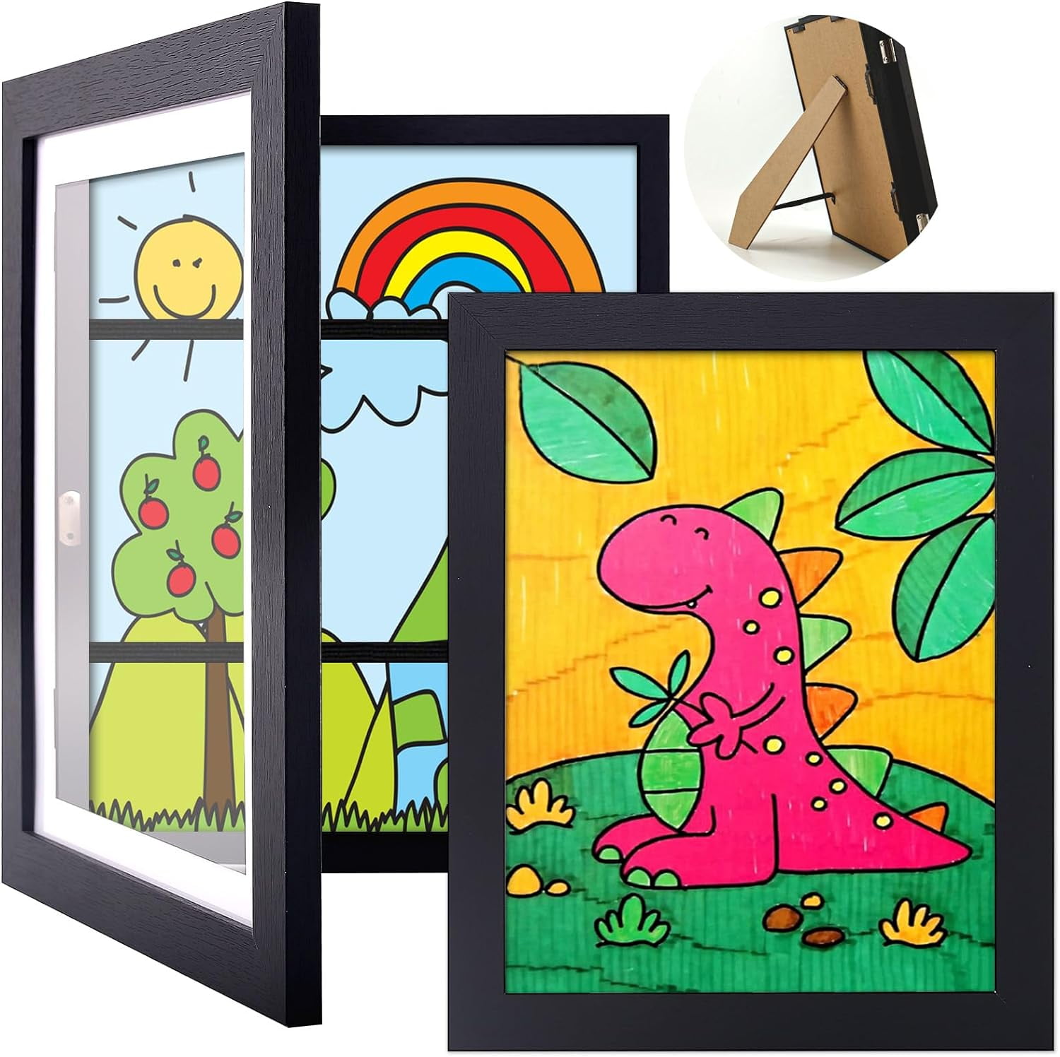 cyrico 2 Pack Kids Artwork Frames Changeable, 8.5x11 Kids Art Frames