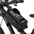 thumbnail image 1 of cyrico Bike Bag, Waterproof Bike Phone Front Frame Bag, EVA Hard Shell Top Tube Bag, Cycling Storage Pouch for Road Bike and MTB, Bike Accessories for Phones Under 7 Inches, 1 of 8