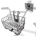 thumbnail image 1 of cyrico Bike Basket, Heavy-Duty Metal Foldable Front & Rear Bike Basket, Bicycle Cargo Rack with Handles for Bike Accessories, Mountain and Adult Bikes, 1 of 8