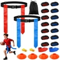 thumbnail image 1 of Cyrico 51.18-Inch Flag Football Belts, 14-Player Adjustable Flag Football Set for Youth & Adults, Ideal Sports Gift for Boys, Non-Contact Outdoor Sports Games and Team Training, 1 of 7