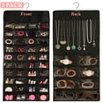 thumbnail image 1 of cyrico 2 Pack Hanging Jewelry Organizer, Double-Sided 48 Pockets with 8 Necklace Holders, Jewelry Storage for Earrings, Necklaces, Bracelets and Rings, Closet, Wall or Door Use, 1 of 8