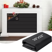 cyrico Magnetic Fireplace Cover, Fireplace Draft Stopper for Heat Loss, Indoor Insulation Fireplace Blocker Save Energy, Magnetic Fireplace Blanket with 12 Magnets for Iron Frame 39"x32"