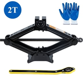 cyrico Scissor Jack, Portable Universal Car Tire Jack kit with Ratchet Wrench & Work Gloves, Upgraded Emergency Spare Tire Repair Tool for Auto, SUV, MPV