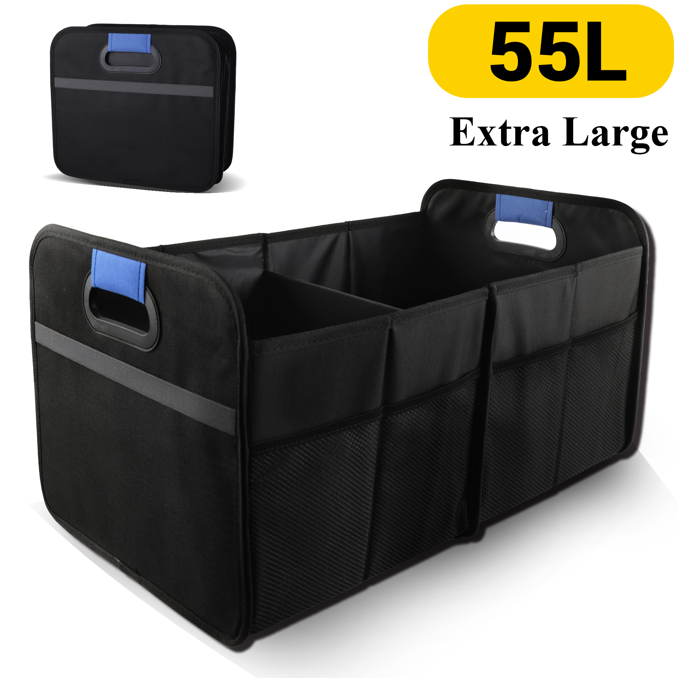 Cyrico Trunk Organizer Car Large Capacity Car Trunk Storage Organizer Reinforced Handle Non Slip Bottom Black Collapsible Dual Compartment Organizer: Is It Right for You?
