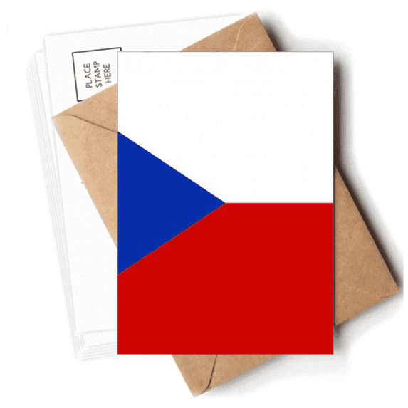 czech republic national flag eu country Postcards Envelopes Blank Note Cards Mailing