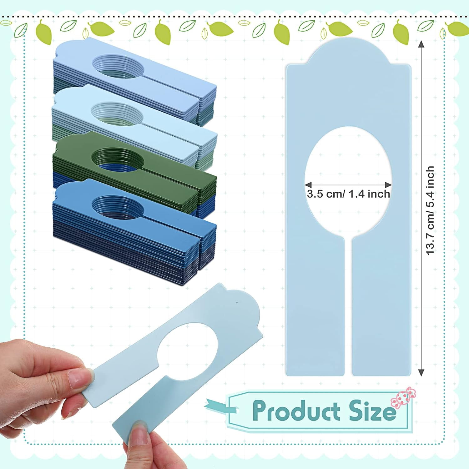 czqnlg 64 Pcs Hanging Closet Size Dividers Clothing Rack Dividers ...