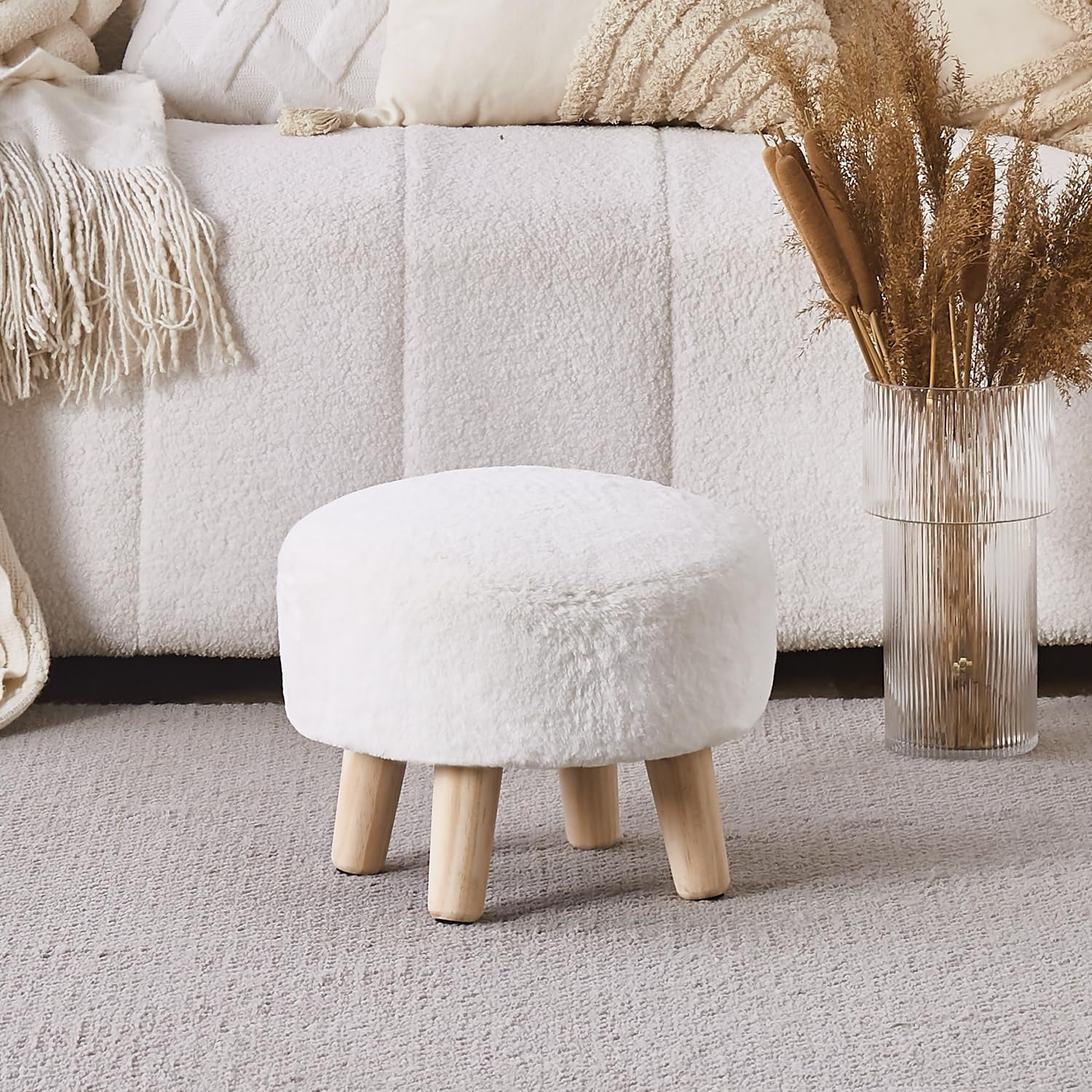 czqnlg-round-footstool-ottoman-wool-mushroom-stool-solid-wood-stool