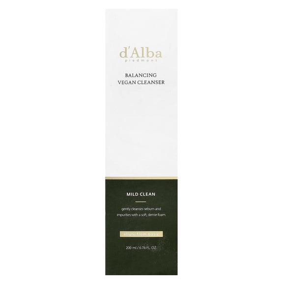d'Alba Balancing Vegan Cleanser, Mild Clean, 6.76 fl oz (200 ml)