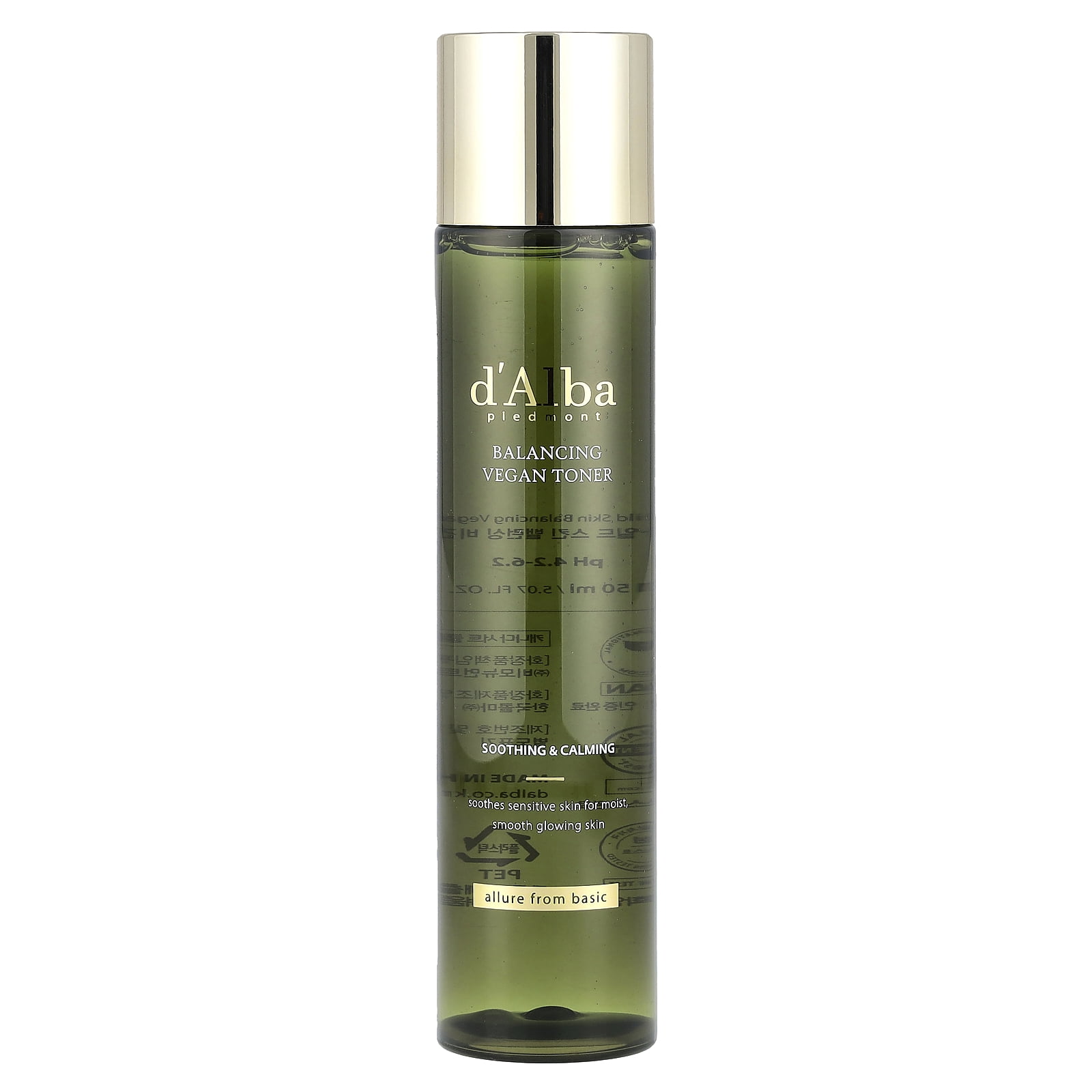 d'Alba Balancing Vegan Toner, 5.07 fl oz (150 ml)