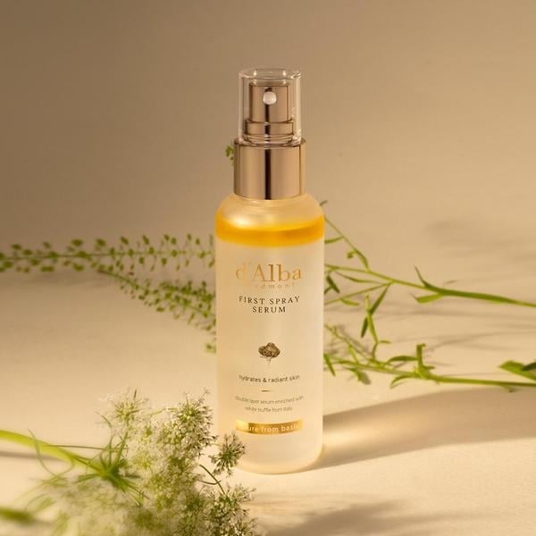 d'Alba Piedmont Italian White Truffle First Spray Serum, Hydrating Vegan Face Mist & Moisturizer, Glow Serum for Radiant Skin, Non-Comedogenic, 1.69 fl oz